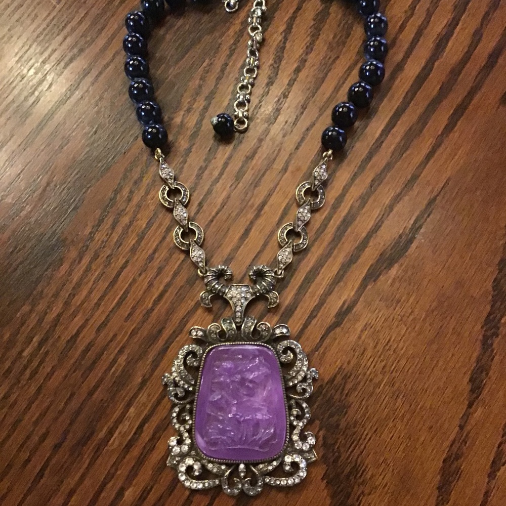 Black bead necklace